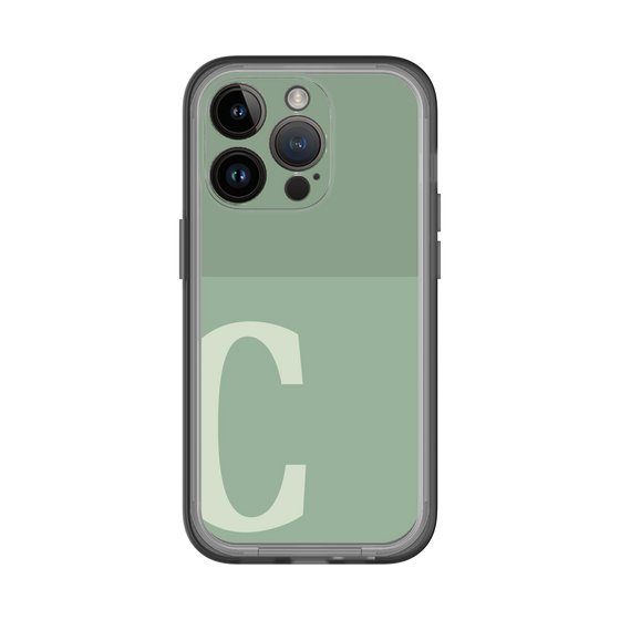 Slim Protection Premium Case［ オリジナル - initial two tone - C green ］