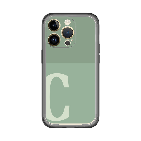 Slim Protection Premium Case［ オリジナル - initial two tone - C green ］