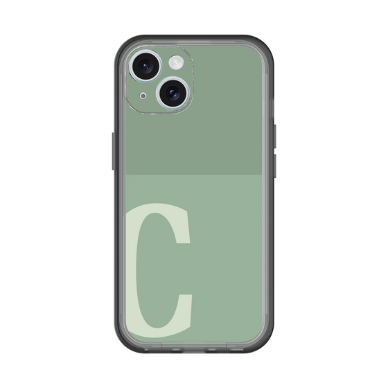 Slim Protection Premium Case［ オリジナル - initial two tone - C green ］