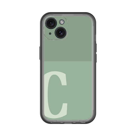 Slim Protection Premium Case［ オリジナル - initial two tone - C green ］