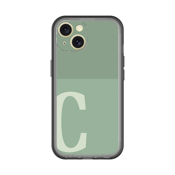 Slim Protection Premium Case［ オリジナル - initial two tone - C green ］