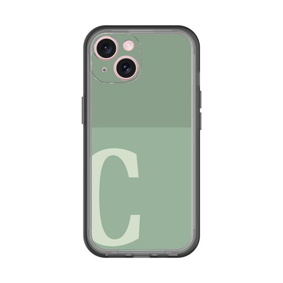 Slim Protection Premium Case［ オリジナル - initial two tone - C green ］