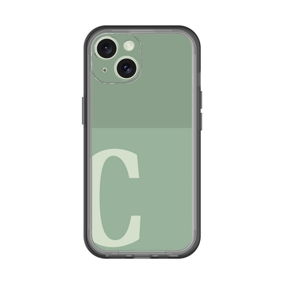 Slim Protection Premium Case［ オリジナル - initial two tone - C green ］