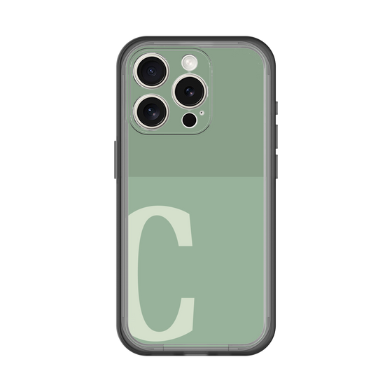 Slim Protection Premium Case［ オリジナル - initial two tone - C green ］