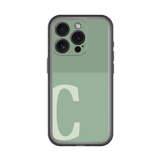 Slim Protection Premium Case［ オリジナル - initial two tone - C green ］