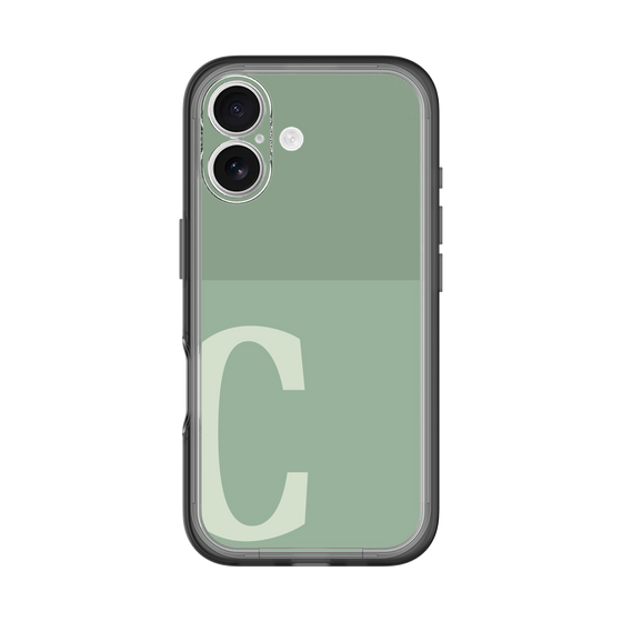 Slim Protection Premium Case［ オリジナル - initial two tone - C green ］