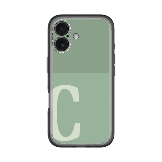 Slim Protection Premium Case［ オリジナル - initial two tone - C green ］