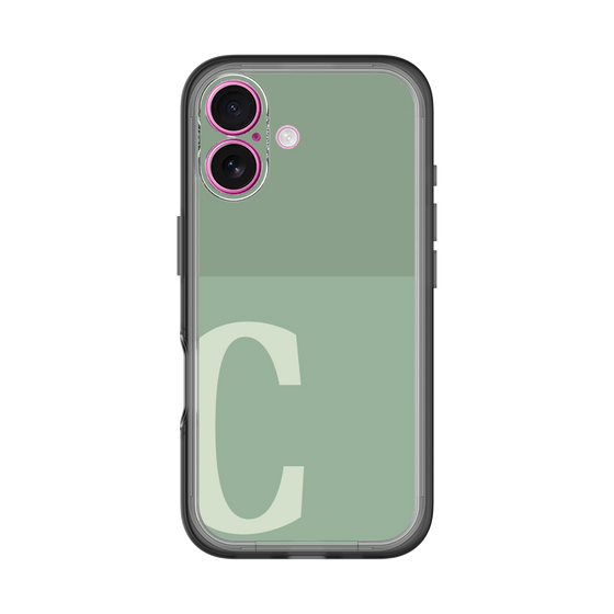 Slim Protection Premium Case［ オリジナル - initial two tone - C green ］
