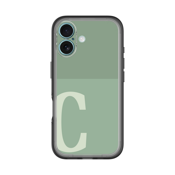 Slim Protection Premium Case［ オリジナル - initial two tone - C green ］