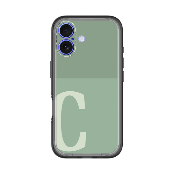 Slim Protection Premium Case［ オリジナル - initial two tone - C green ］