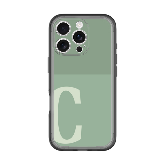 Slim Protection Premium Case［ オリジナル - initial two tone - C green ］