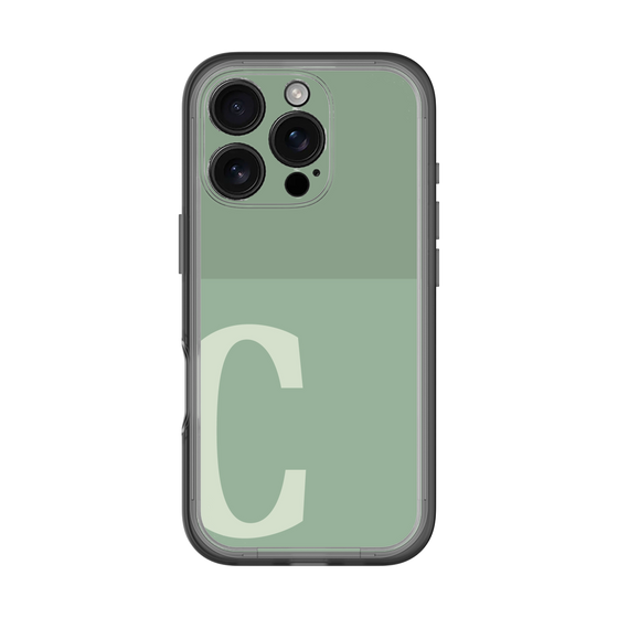 Slim Protection Premium Case［ オリジナル - initial two tone - C green ］