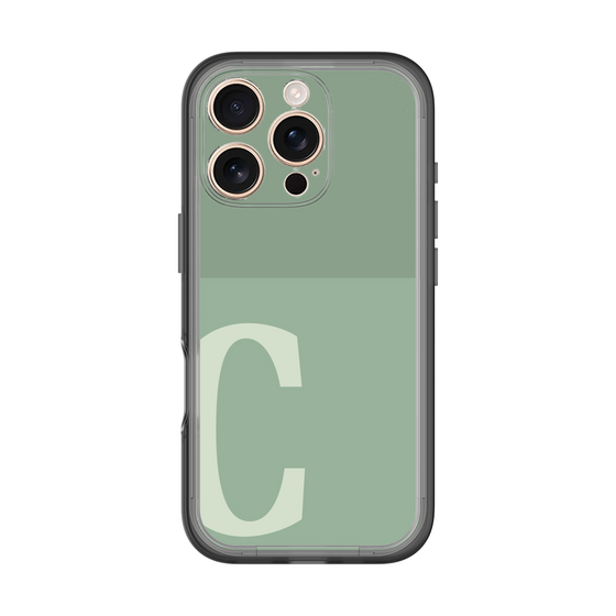 Slim Protection Premium Case［ オリジナル - initial two tone - C green ］
