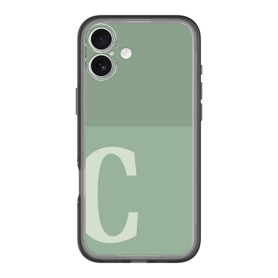 Slim Protection Premium Case［ オリジナル - initial two tone - C green ］