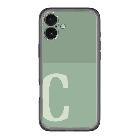 Slim Protection Premium Case［ オリジナル - initial two tone - C green ］