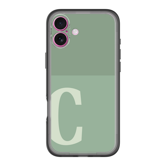 Slim Protection Premium Case［ オリジナル - initial two tone - C green ］