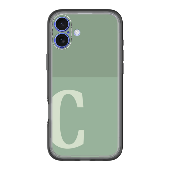 Slim Protection Premium Case［ オリジナル - initial two tone - C green ］