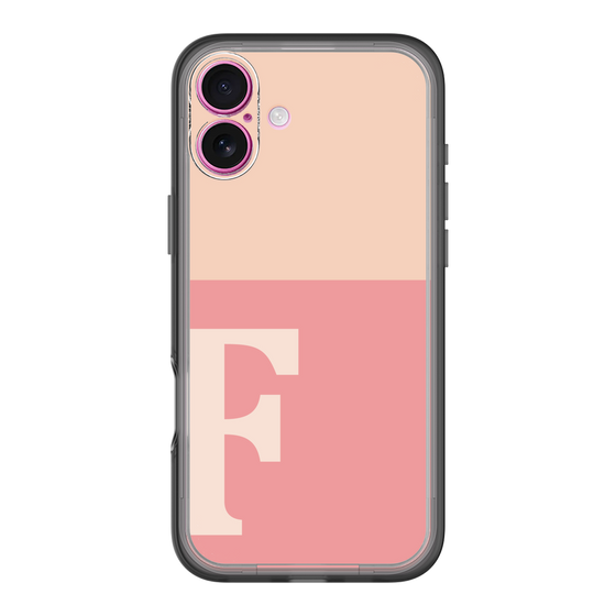 Slim Protection Premium Case［ オリジナル - initial two tone - F pink ］