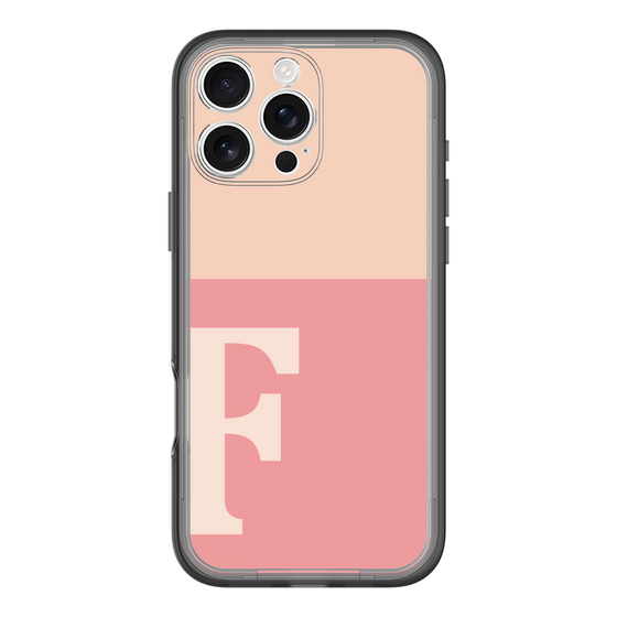 Slim Protection Premium Case［ オリジナル - initial two tone - F pink ］