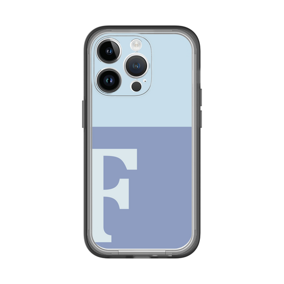 Slim Protection Premium Case［ オリジナル - initial two tone - F blue ］