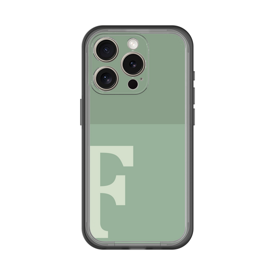 Slim Protection Premium Case［ オリジナル - initial two tone - F green ］