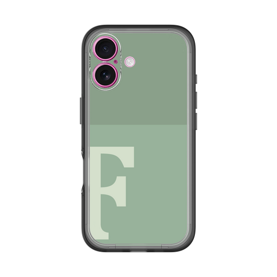Slim Protection Premium Case［ オリジナル - initial two tone - F green ］