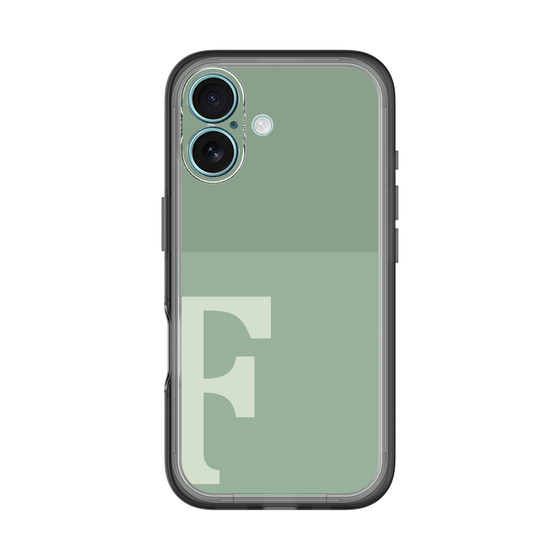 Slim Protection Premium Case［ オリジナル - initial two tone - F green ］