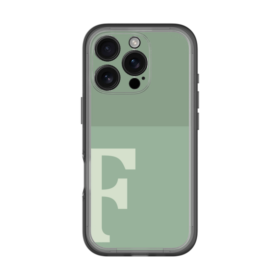 Slim Protection Premium Case［ オリジナル - initial two tone - F green ］