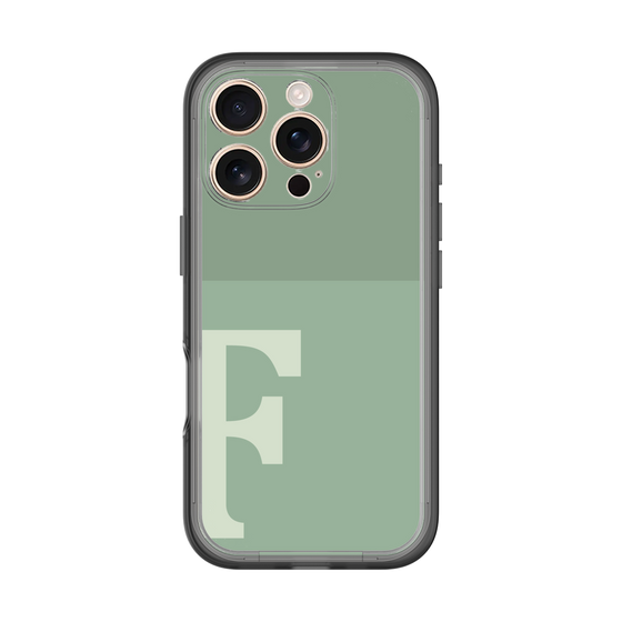Slim Protection Premium Case［ オリジナル - initial two tone - F green ］
