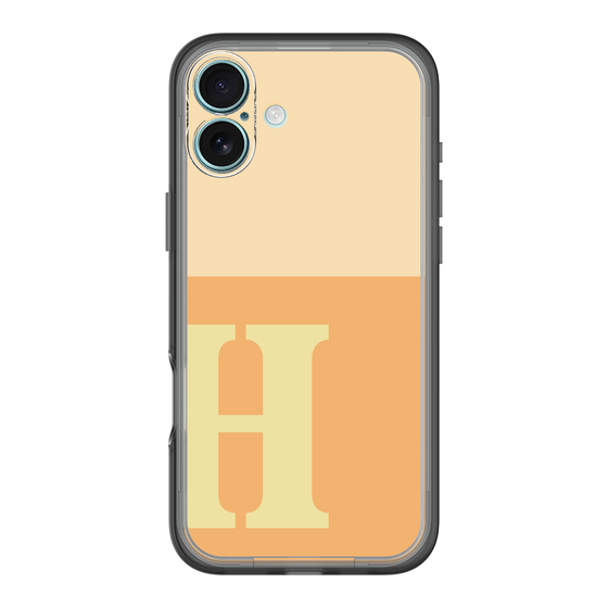 Slim Protection Premium Case［ オリジナル - initial two tone - H orange ］