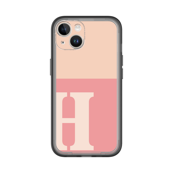 Slim Protection Premium Case［ オリジナル - initial two tone - H pink ］