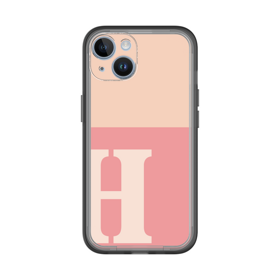 Slim Protection Premium Case［ オリジナル - initial two tone - H pink ］