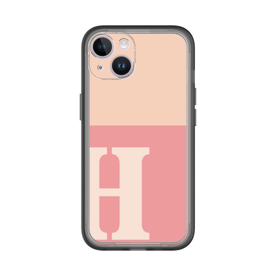 Slim Protection Premium Case［ オリジナル - initial two tone - H pink ］