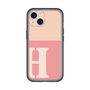 Slim Protection Premium Case［ オリジナル - initial two tone - H pink ］