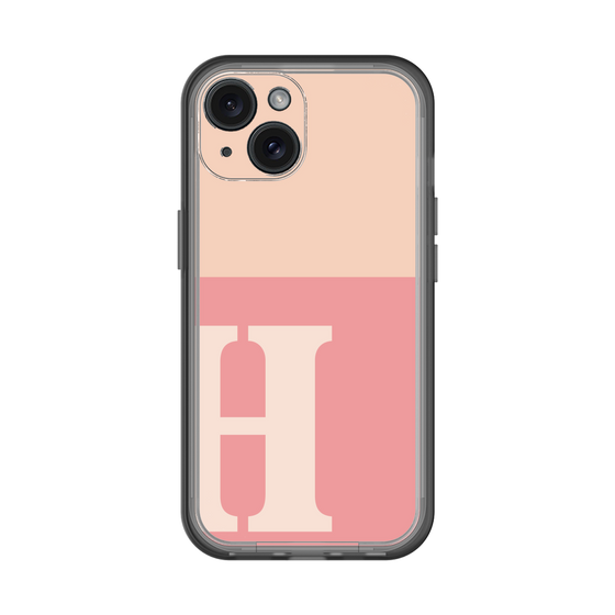 Slim Protection Premium Case［ オリジナル - initial two tone - H pink ］