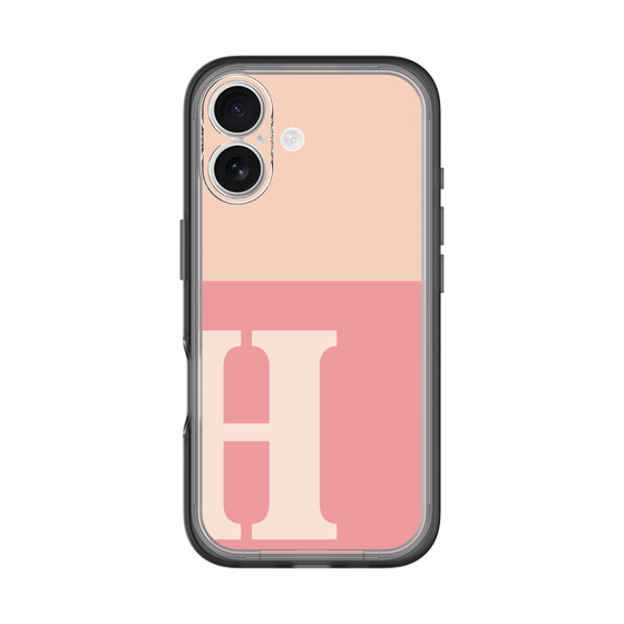 Slim Protection Premium Case［ オリジナル - initial two tone - H pink ］