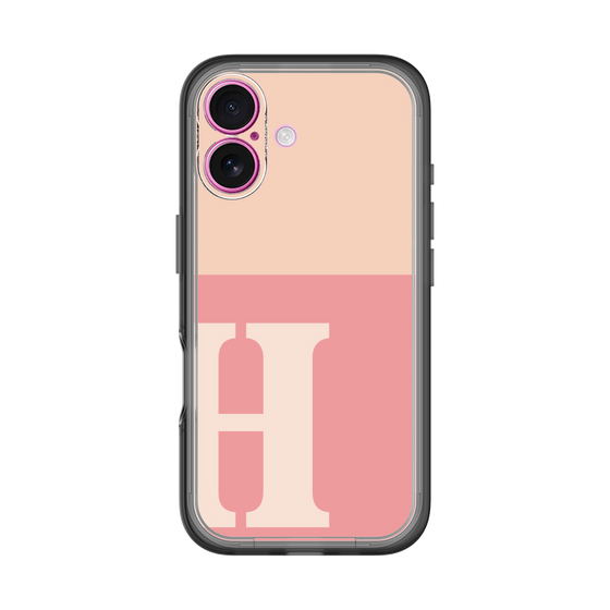 Slim Protection Premium Case［ オリジナル - initial two tone - H pink ］