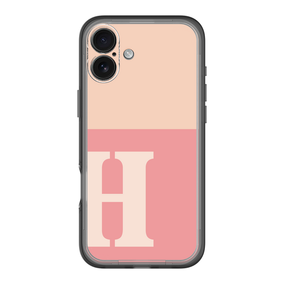 Slim Protection Premium Case［ オリジナル - initial two tone - H pink ］