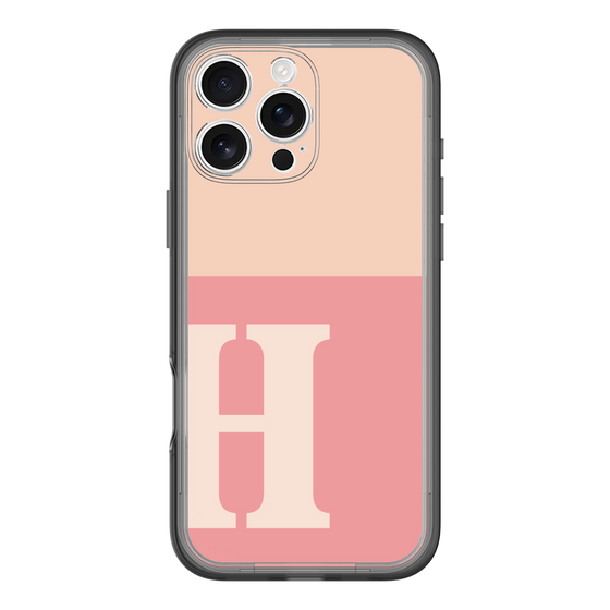 Slim Protection Premium Case［ オリジナル - initial two tone - H pink ］
