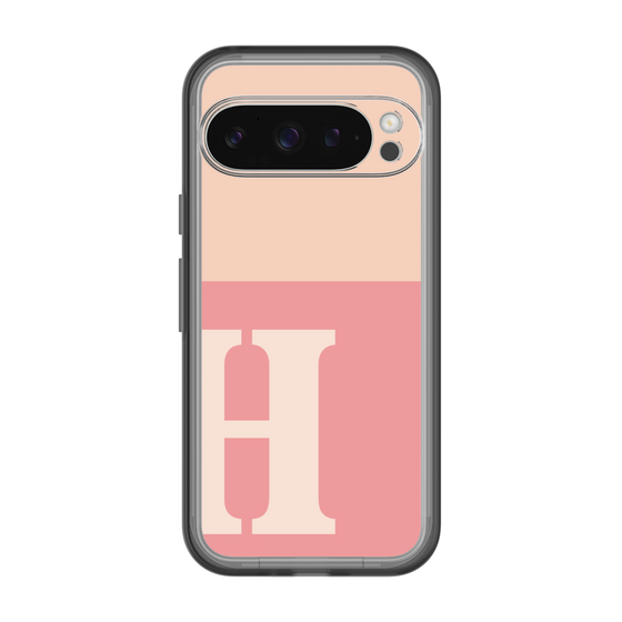 Slim Protection Premium Case［ オリジナル - initial two tone - H pink ］