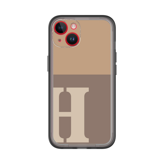 Slim Protection Premium Case［ オリジナル - initial two tone - H brown ］