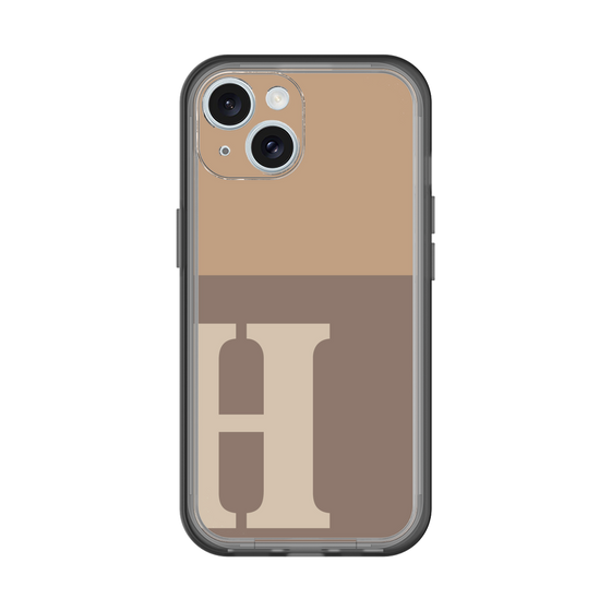Slim Protection Premium Case［ オリジナル - initial two tone - H brown ］