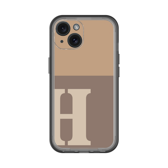 Slim Protection Premium Case［ オリジナル - initial two tone - H brown ］