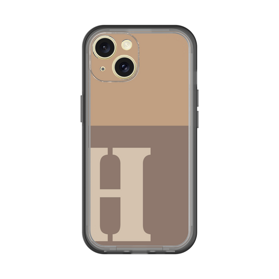 Slim Protection Premium Case［ オリジナル - initial two tone - H brown ］
