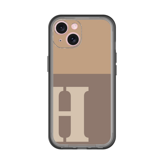 Slim Protection Premium Case［ オリジナル - initial two tone - H brown ］