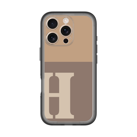 Slim Protection Premium Case［ オリジナル - initial two tone - H brown ］