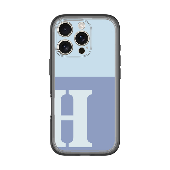 Slim Protection Premium Case［ オリジナル - initial two tone - H blue ］