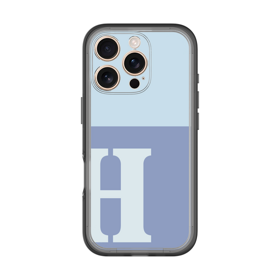 Slim Protection Premium Case［ オリジナル - initial two tone - H blue ］