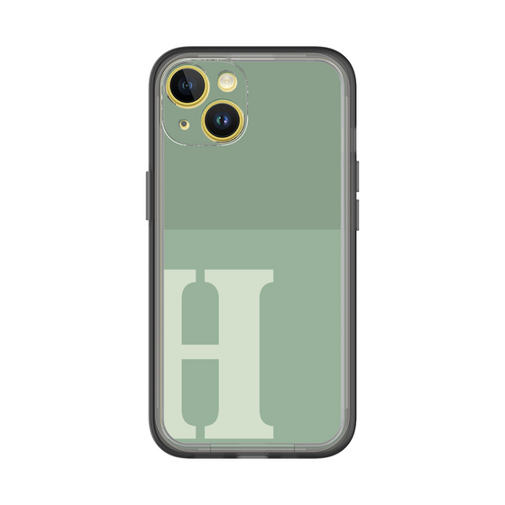 Slim Protection Premium Case［ オリジナル - initial two tone - H green ］