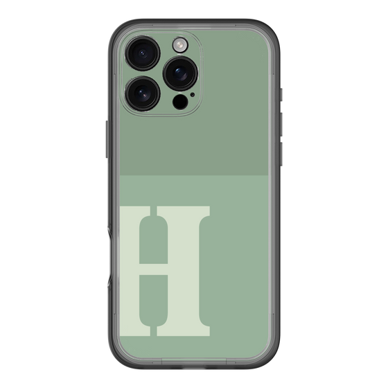 Slim Protection Premium Case［ オリジナル - initial two tone - H green ］